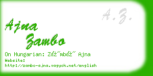 ajna zambo business card